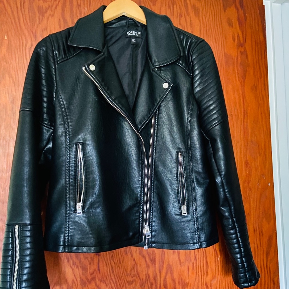 Faux Leather Moto Jacket